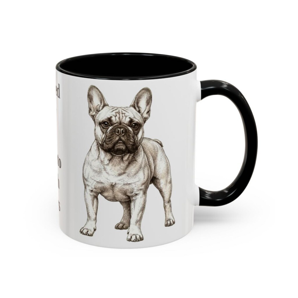 11oz Funny French Bulldog Mug, Kissed by a Potato with Ears, Vintage Dog Coffee Mug, Dog Lover Gift
