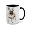 15oz Funny French Bulldog Mug, Kissed by a Potato with Ears, Vintage Dog Coffee Mug, Dog Lover Gift