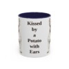 11oz Funny French Bulldog Mug, Kissed by a Potato with Ears, Vintage Dog Coffee Mug, Dog Lover Gift