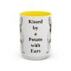 15oz Funny French Bulldog Mug, Kissed by a Potato with Ears, Vintage Dog Coffee Mug, Dog Lover Gift