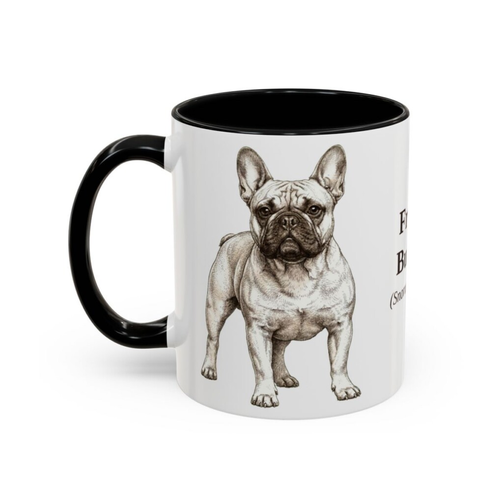 11oz French Bulldog Latin Mug, French Bulldog, Vintage Dog Coffee Mug, Dog Lover Gift