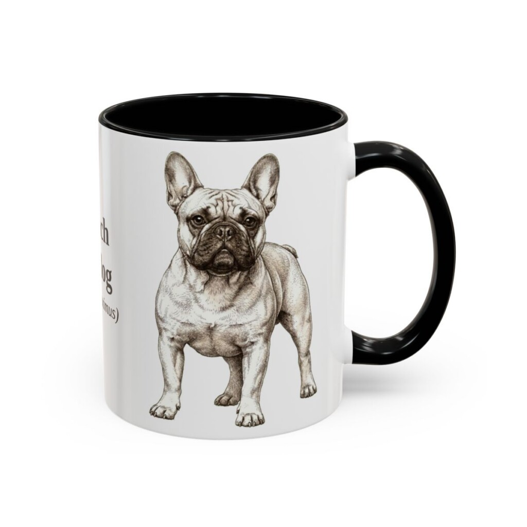 11oz French Bulldog Latin Mug, French Bulldog, Vintage Dog Coffee Mug, Dog Lover Gift