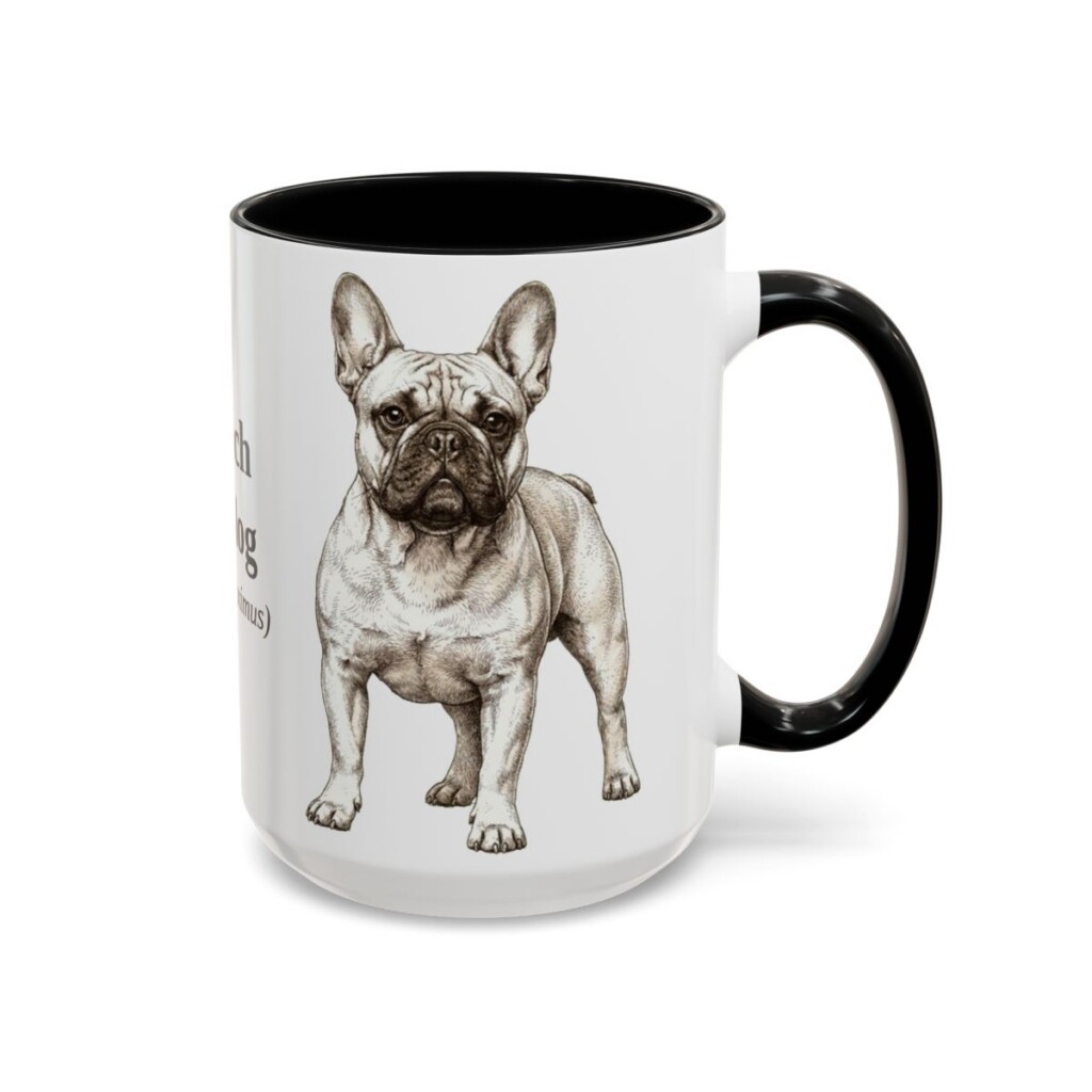 french-bulldog-mug-latin-black-right-3 15oz French Bulldog Latin Mug, French Bulldog, Vintage Dog Coffee Mug, Dog Lover Gift
