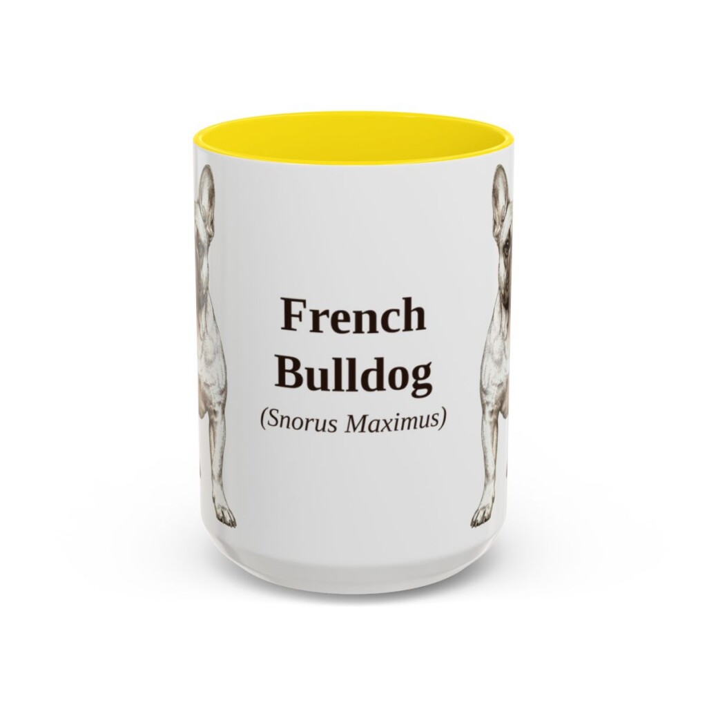 french-bulldog-mug-latin-yellow-3 15oz French Bulldog Latin Mug, French Bulldog, Vintage Dog Coffee Mug, Dog Lover Gift