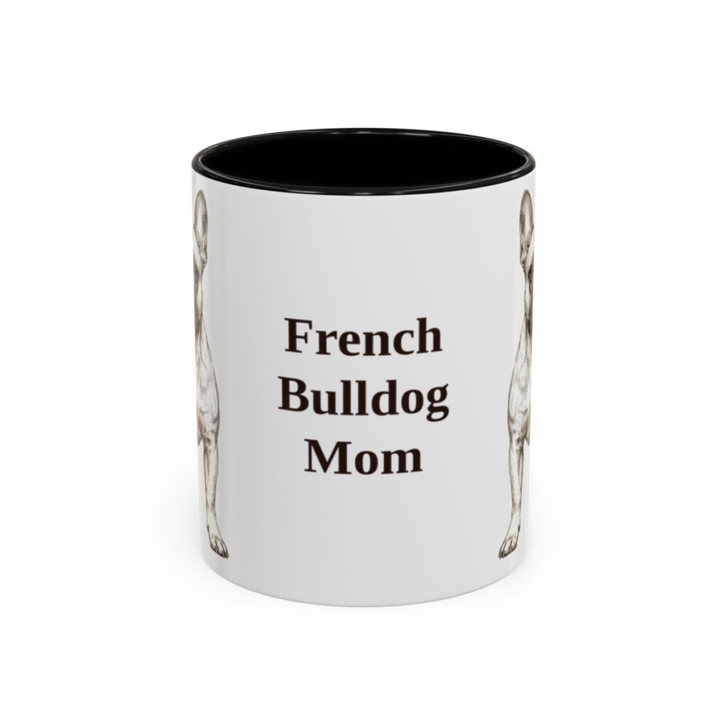 11oz French Bulldog Dog Mom Mug, Vintage Sketch Coffee Mug, Dog Mom Gift