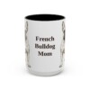 15oz French Bulldog Dog Mom Mug, Vintage Sketch Coffee Mug, Dog Mom Gift