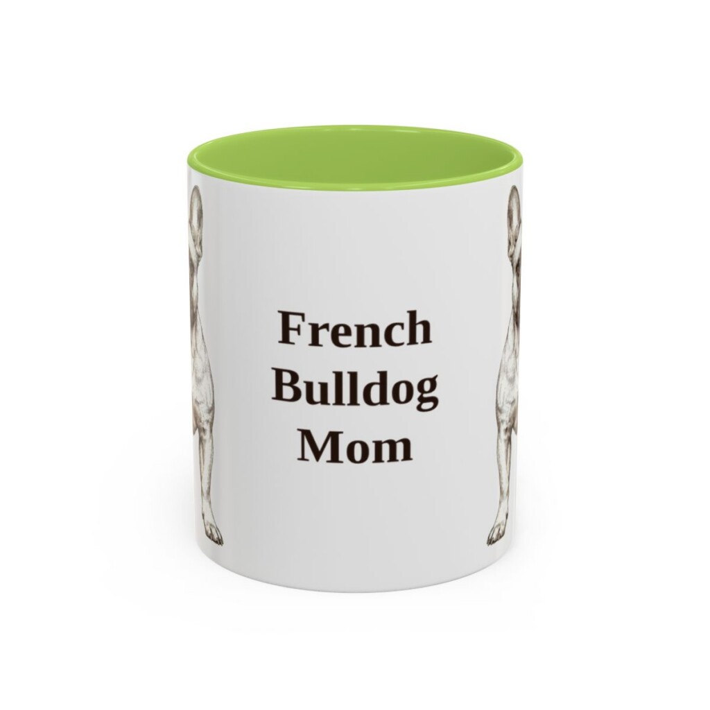 11oz French Bulldog Dog Mom Mug, Vintage Sketch Coffee Mug, Dog Mom Gift