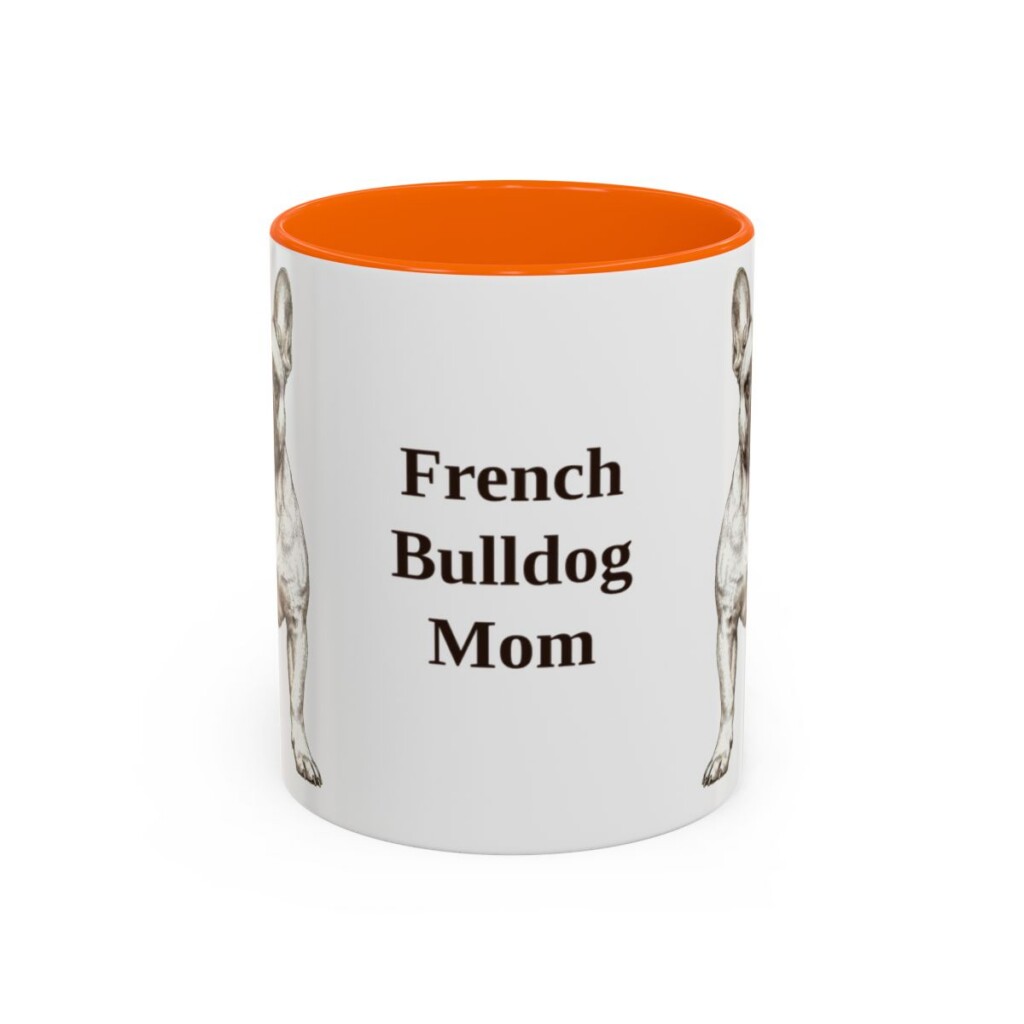 11oz French Bulldog Dog Mom Mug, Vintage Sketch Coffee Mug, Dog Mom Gift
