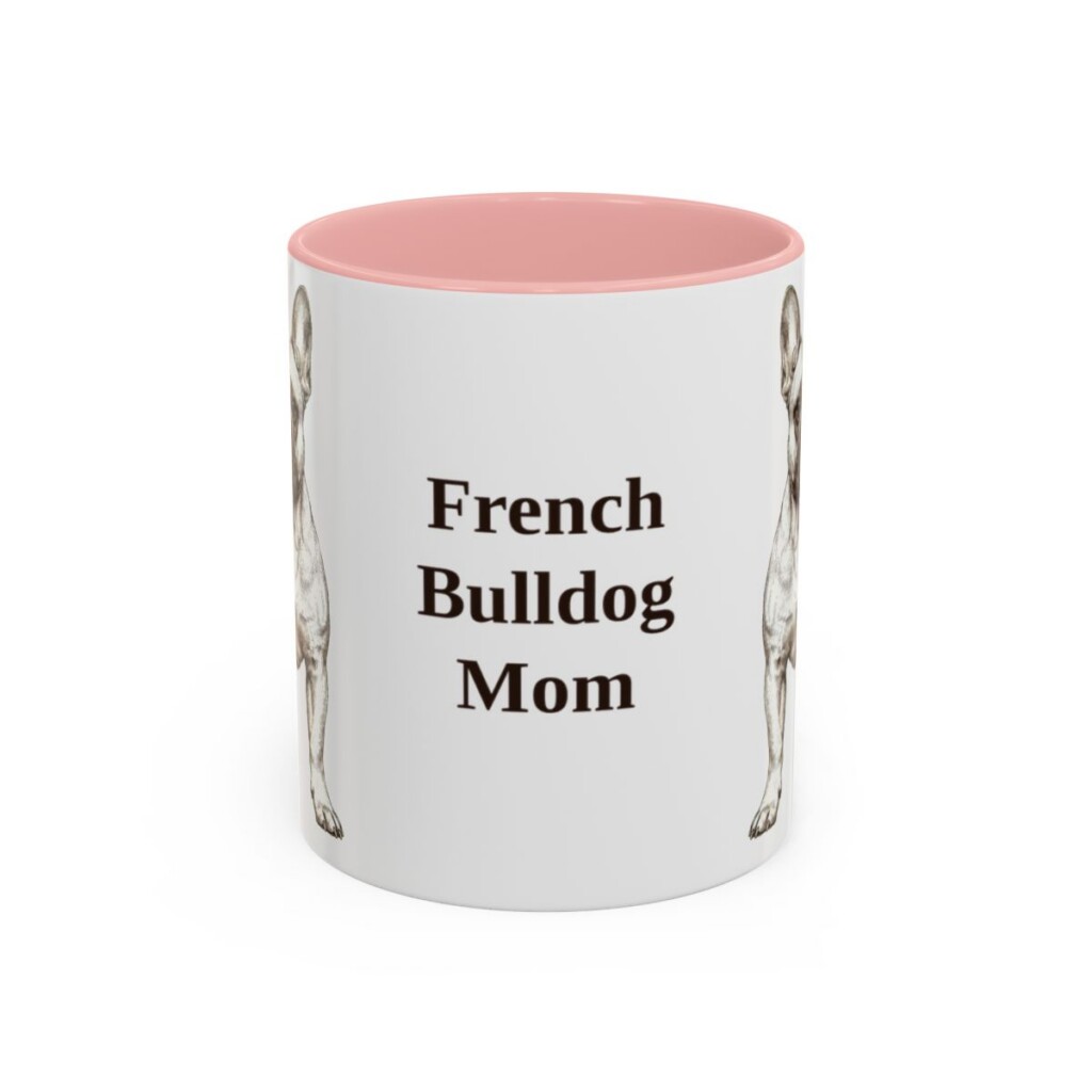 11oz French Bulldog Dog Mom Mug, Vintage Sketch Coffee Mug, Dog Mom Gift
