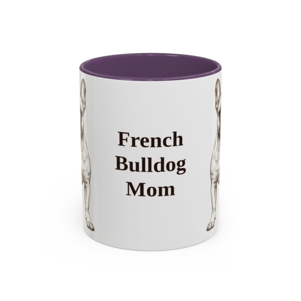 11oz French Bulldog Dog Mom Mug, Vintage Sketch Coffee Mug, Dog Mom Gift