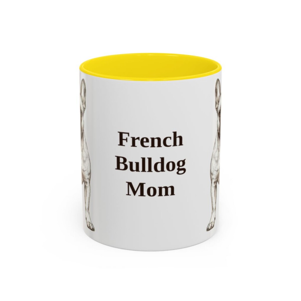 11oz French Bulldog Dog Mom Mug, Vintage Sketch Coffee Mug, Dog Mom Gift