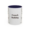 french-bulldog-mug-navy-1 11oz French Bulldog Mug, Vintage Dog Portrait Coffee Mug, Dog Lover Gift
