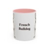 french-bulldog-mug-pink-1 11oz French Bulldog Mug, Vintage Dog Portrait Coffee Mug, Dog Lover Gift