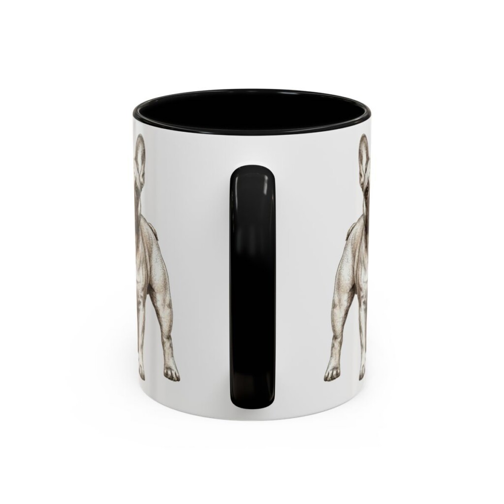 11oz French Bulldog Mug, Illustrated Dog Breed Facts Coffee Mug, Vintage Dog Keepsake Gift