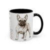 11oz French Bulldog Mug, Illustrated Dog Breed Facts Coffee Mug, Vintage Dog Keepsake Gift