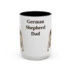 15oz German Shepherd Dog Dad Mug, Vintage Sketch Coffee Mug, Dog Dad Gift