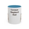 11oz German Shepherd Dog Dad Mug, Vintage Sketch Coffee Mug, Dog Dad Gift