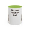 11oz German Shepherd Dog Dad Mug, Vintage Sketch Coffee Mug, Dog Dad Gift
