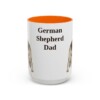15oz German Shepherd Dog Dad Mug, Vintage Sketch Coffee Mug, Dog Dad Gift