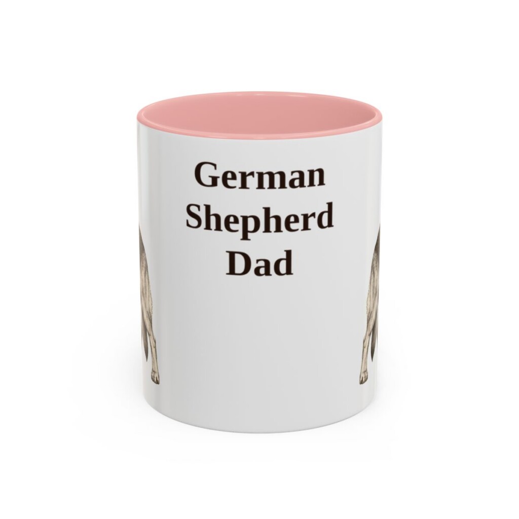 11oz German Shepherd Dog Dad Mug, Vintage Sketch Coffee Mug, Dog Dad Gift