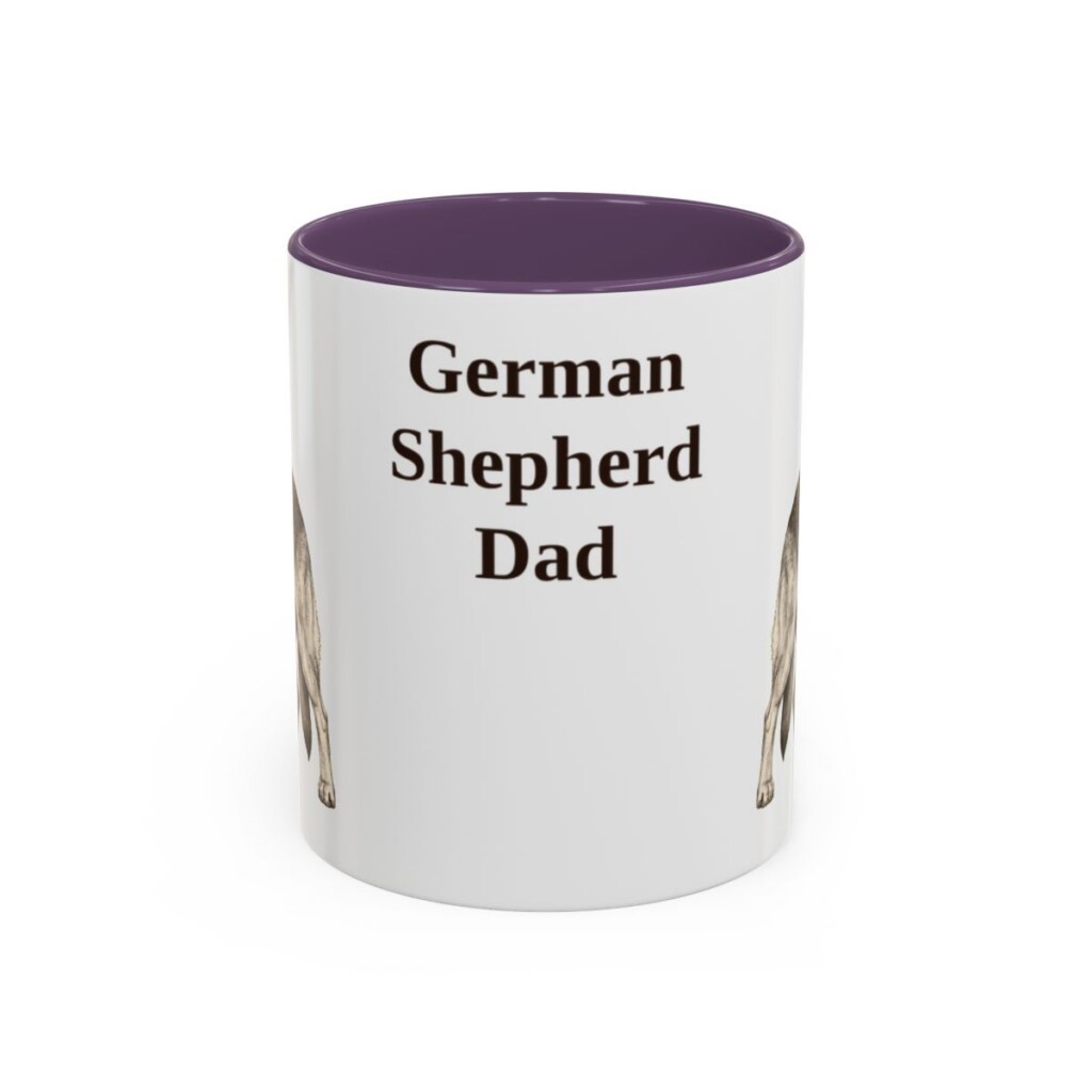 11oz German Shepherd Dog Dad Mug, Vintage Sketch Coffee Mug, Dog Dad Gift