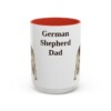 15oz German Shepherd Dog Dad Mug, Vintage Sketch Coffee Mug, Dog Dad Gift