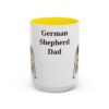 15oz German Shepherd Dog Dad Mug, Vintage Sketch Coffee Mug, Dog Dad Gift