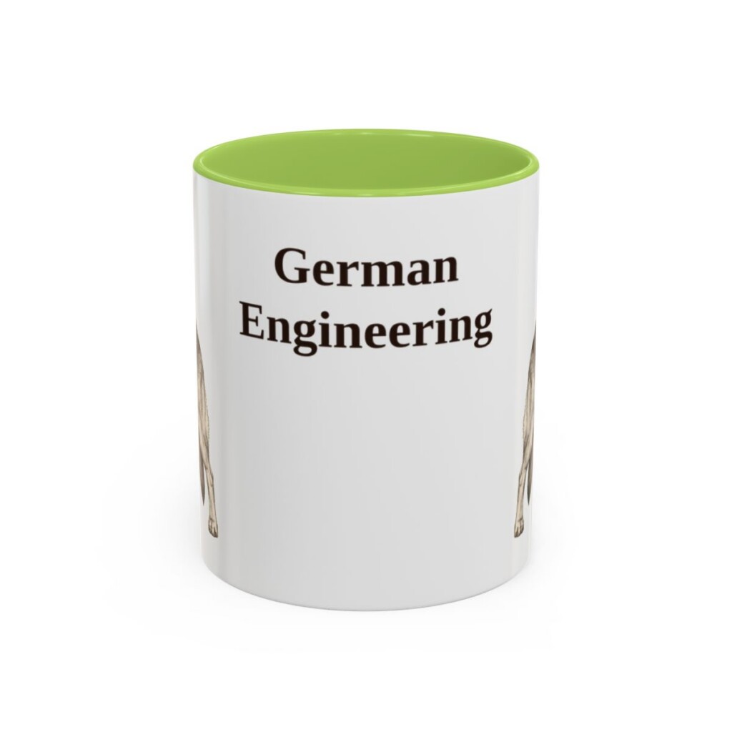 11oz Funny German Shepherd Mug, German Engineering, Vintage Dog Coffee Mug, Dog Lover Gift