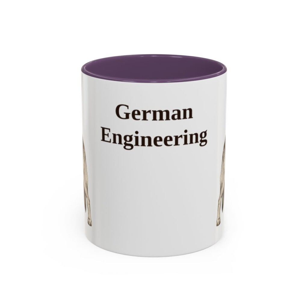 11oz Funny German Shepherd Mug, German Engineering, Vintage Dog Coffee Mug, Dog Lover Gift