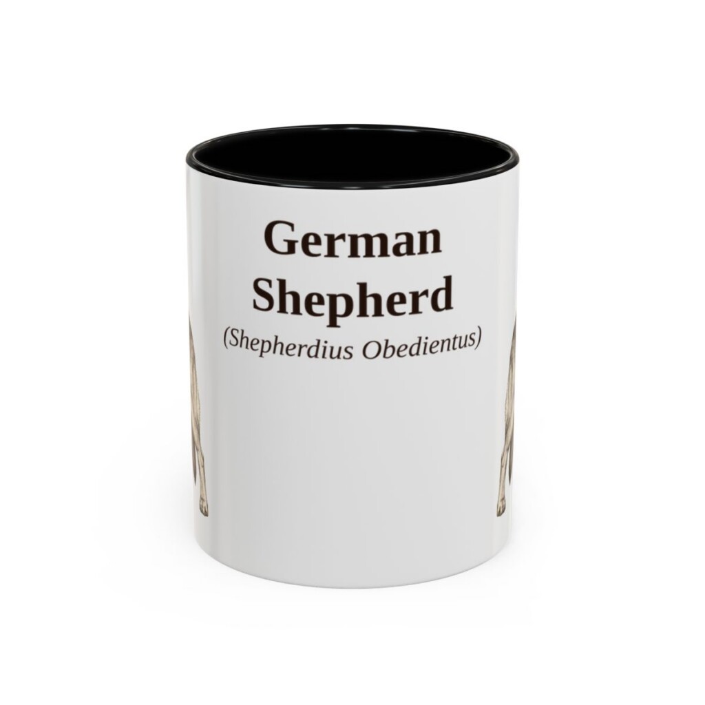 11oz German Shepherd Latin Mug, German Shepherd, Vintage Dog Coffee Mug, Dog Lover Gift