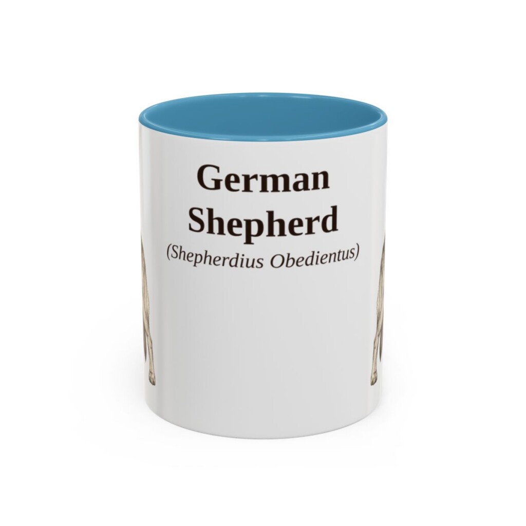 11oz German Shepherd Latin Mug, German Shepherd, Vintage Dog Coffee Mug, Dog Lover Gift