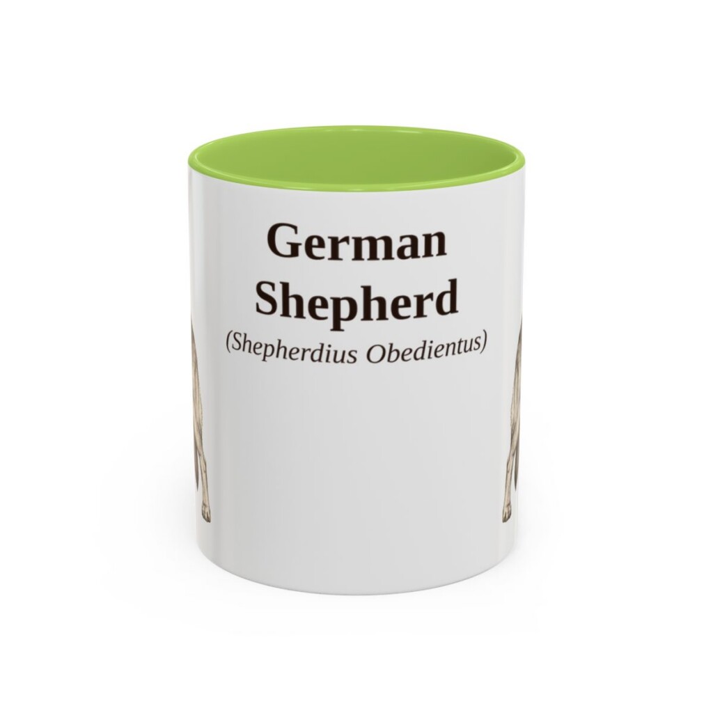 11oz German Shepherd Latin Mug, German Shepherd, Vintage Dog Coffee Mug, Dog Lover Gift