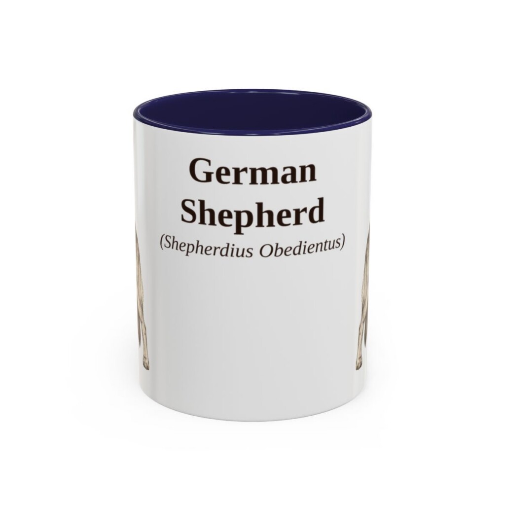11oz German Shepherd Latin Mug, German Shepherd, Vintage Dog Coffee Mug, Dog Lover Gift
