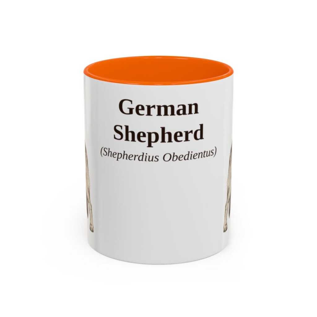 11oz German Shepherd Latin Mug, German Shepherd, Vintage Dog Coffee Mug, Dog Lover Gift