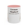 11oz German Shepherd Latin Mug, German Shepherd, Vintage Dog Coffee Mug, Dog Lover Gift