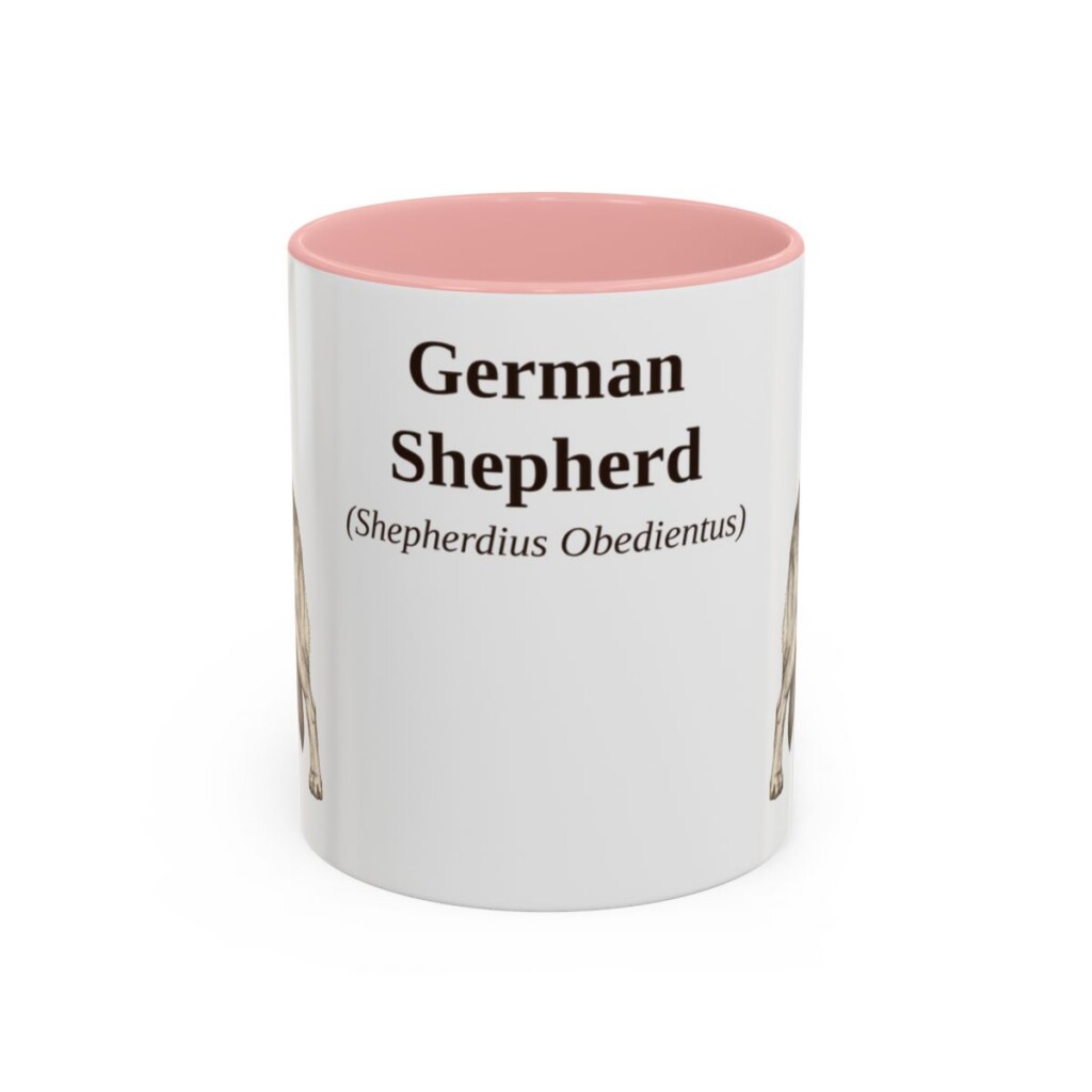 11oz German Shepherd Latin Mug, German Shepherd, Vintage Dog Coffee Mug, Dog Lover Gift