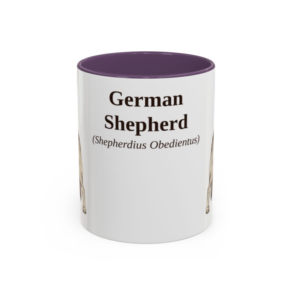 11oz German Shepherd Latin Mug, German Shepherd, Vintage Dog Coffee Mug, Dog Lover Gift