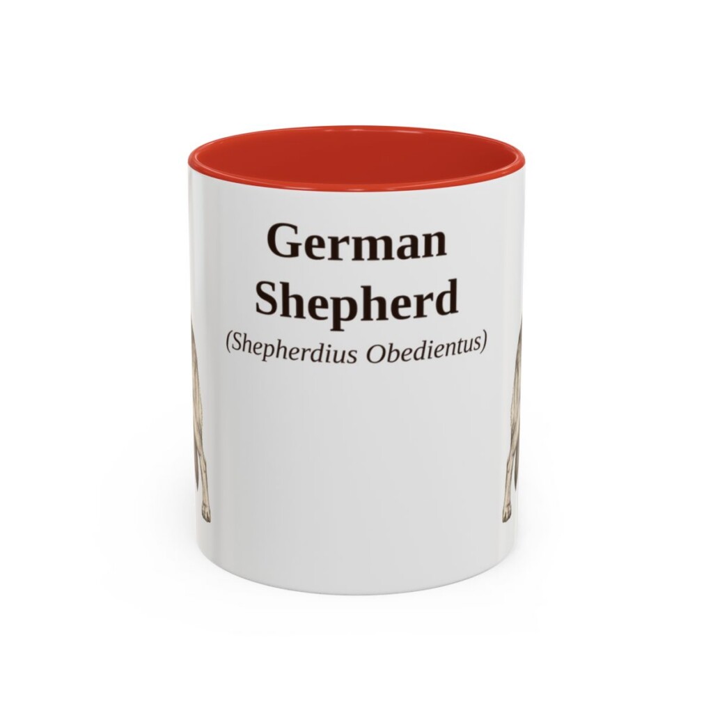 11oz German Shepherd Latin Mug, German Shepherd, Vintage Dog Coffee Mug, Dog Lover Gift