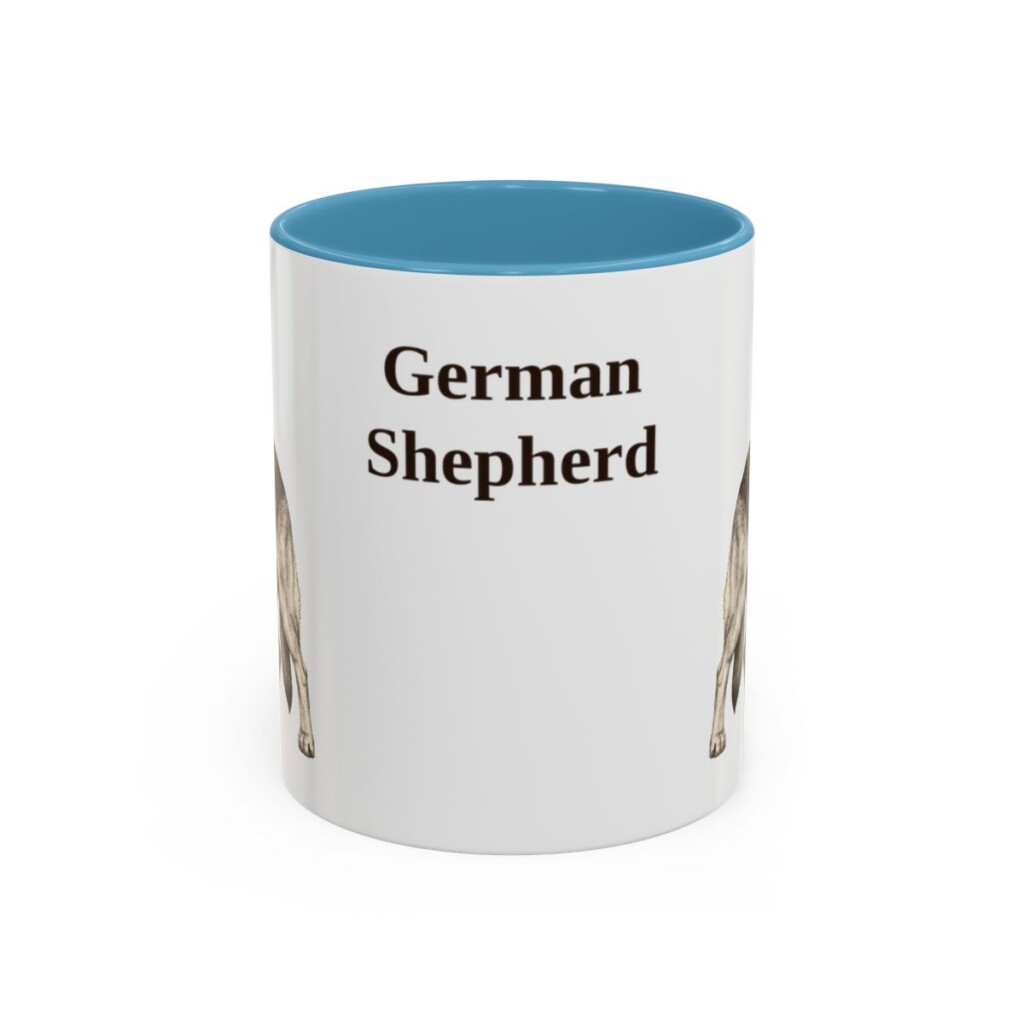 11oz German Shepherd Mug, Vintage Dog Portrait Coffee Mug, Dog Lover Gift