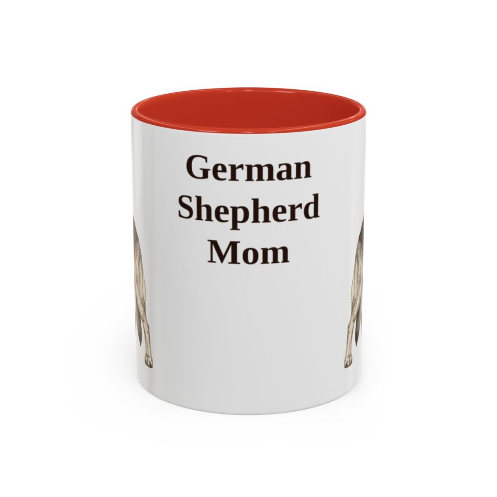 german-shepherd-mug-mom-red-1 11oz German Shepherd Dog Mom Mug, Vintage Sketch Coffee Mug, Dog Mom Gift
