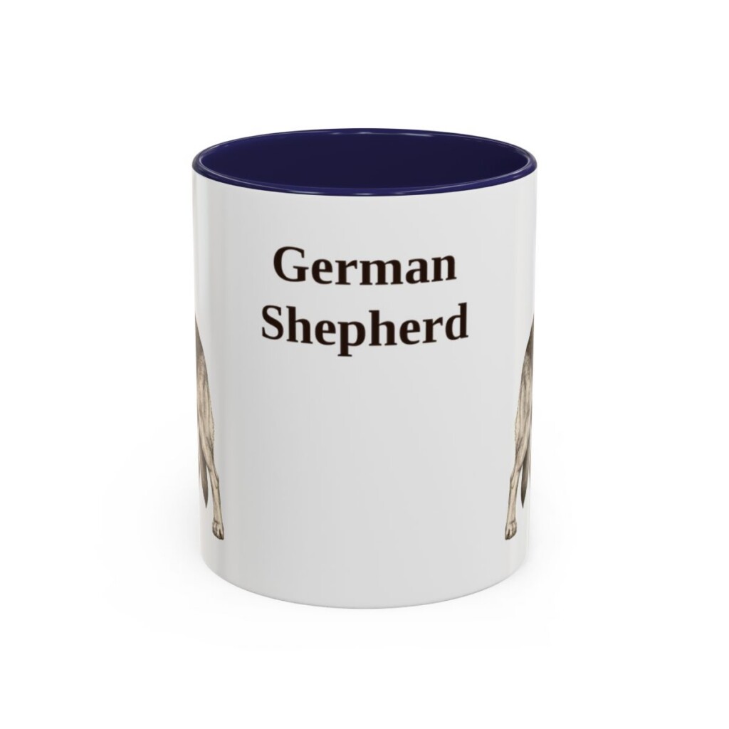 11oz German Shepherd Mug, Vintage Dog Portrait Coffee Mug, Dog Lover Gift
