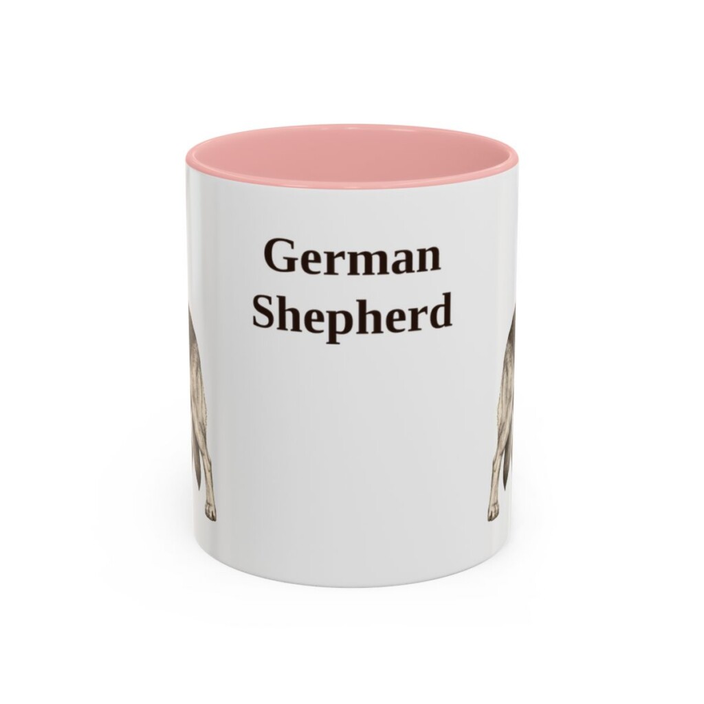 11oz German Shepherd Mug, Vintage Dog Portrait Coffee Mug, Dog Lover Gift