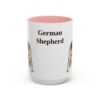 15oz German Shepherd Mug, Vintage Dog Portrait Coffee Mug, Dog Lover Gift