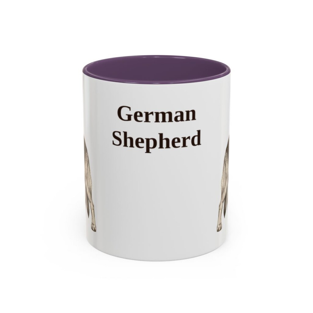 11oz German Shepherd Mug, Vintage Dog Portrait Coffee Mug, Dog Lover Gift