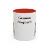 11oz German Shepherd Mug, Vintage Dog Portrait Coffee Mug, Dog Lover Gift