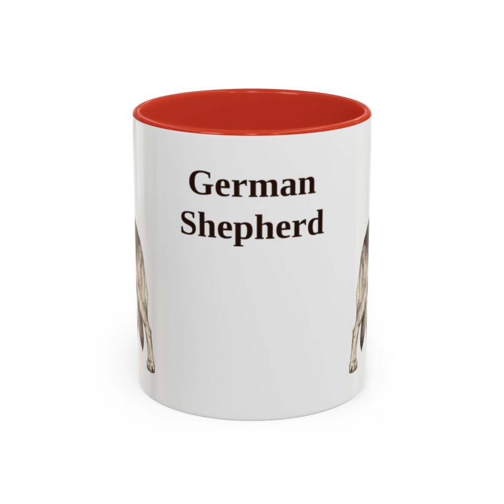 11oz German Shepherd Mug, Vintage Dog Portrait Coffee Mug, Dog Lover Gift