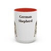 15oz German Shepherd Mug, Vintage Dog Portrait Coffee Mug, Dog Lover Gift