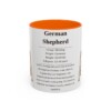 11oz German Shepherd Mug, Illustrated Dog Breed Facts Coffee Mug, Vintage Dog Keepsake Gift