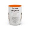 15oz German Shepherd Mug, Illustrated Dog Breed Facts Coffee Mug, Vintage Dog Keepsake Gift