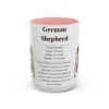 15oz German Shepherd Mug, Illustrated Dog Breed Facts Coffee Mug, Vintage Dog Keepsake Gift